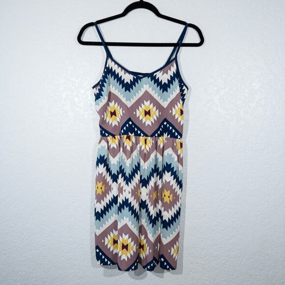 Xhilaration Blue Aztec Patterned Cami Dress Size Small‎ - Picture 1 of 8
